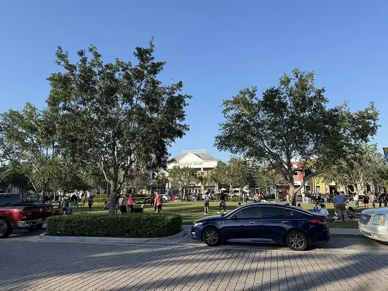 Tradition Square green and shops in the Tradition community of Port St. Lucie, Florida